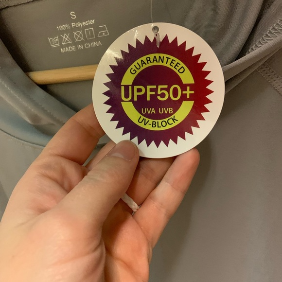 NWT UVA/UVB blocking grey hoodie size S - Picture 5 of 6